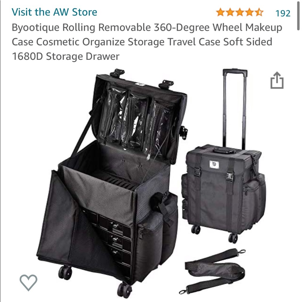 Rolling cosmetic organizer